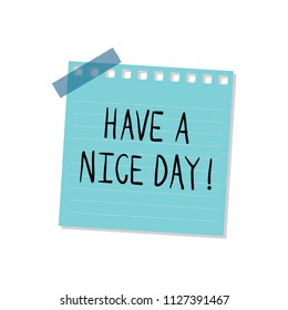 Have a nice day note illustration