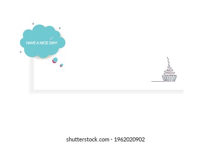 Have a Nice Day quote one line vector background