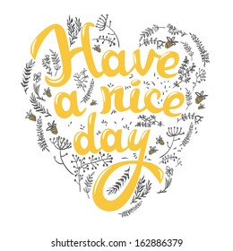 have a nice day vector greeting card