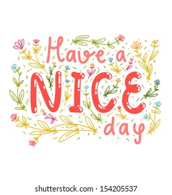 Have a nice day wishing card