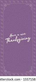 Have a nice Thanksgiving DL Flyer Banner poster template vector illustration Autumn holiday greeting card