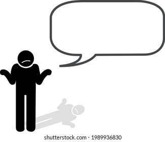 Have no idea illustration, you can personalise on wording inside bubble speech. 
