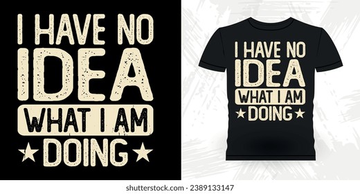 I Have No Idea What I Am Doing Funny Billiards Game Gift Retro Vintage Pool Player T-shirt Design