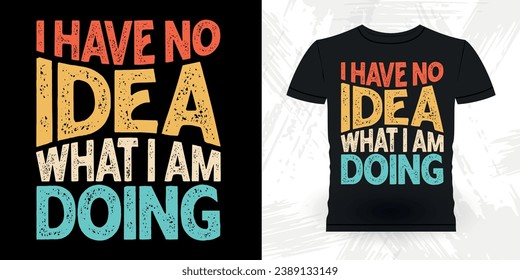 I Have No Idea What I Am Doing Funny Billiards Game Gift Retro Vintage Pool Player T-shirt Design