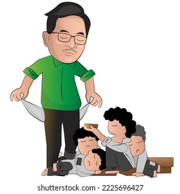 have no money poverty illustration