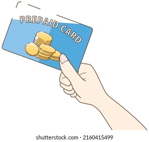 Have a prepaid card.  Vector illustration.
