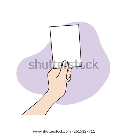 I have a receipt or invoice in hand. Vector design illustration related to payment, shopping, and credit payment