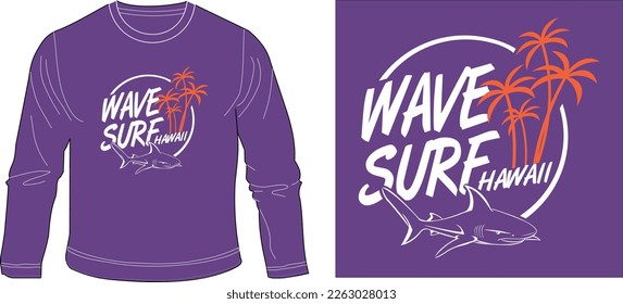 have surf hawai graphic design vector illustration