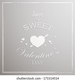 Have a sweet Valentines day. Abstract holiday background with hearts. Valentines day concept