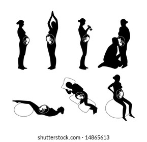 I have tried to show in the illustration as pregnancy proceed