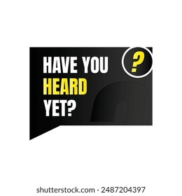 Have you heard yet questionnaire vector design, Do you know fun fact label design template, Did you know question mark illustration design