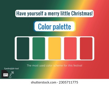 Tómate una feliz Navidad, paleta de colores, esquema de colores