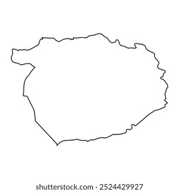 Mapa del distrito de Haveli, división administrativa de Pakistán. Ilustración vectorial.