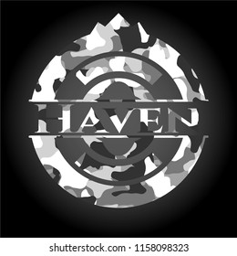 Haven grey camo emblem