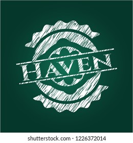 Haven written on a blackboard
