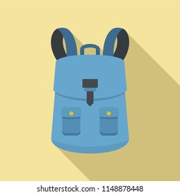Haversack icon. Flat illustration of haversack vector icon for web design