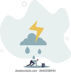 Having bad day, disappointed work, discourage or depression, failure feeling bad or difficulty, having problem and trouble concept. character life .
