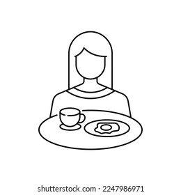 Having breakfast icon design. isolated on white background. vector illustration