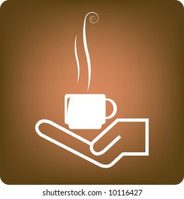 having a cup