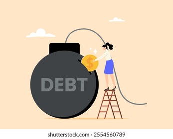 Having debt discipline or responsibility in paying debts