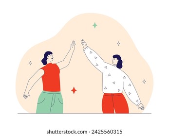 Having fun and laughing together with friends, happiness vector illustration.