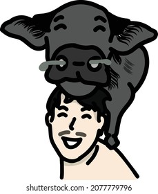 having a hard day with my beloved cow