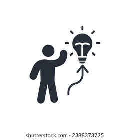having idea icon. vector.Editable stroke.linear style sign for use web design,logo.Symbol illustration.