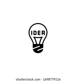 Having an idea vector icon in black solid flat design icon isolated on white background