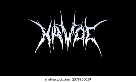 Havoc typography horror inspired sharp vector lettering, perfect for metal band logos and t-shirt print apparel designs