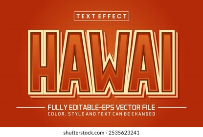 Fuente Hawai Efecto de texto editable