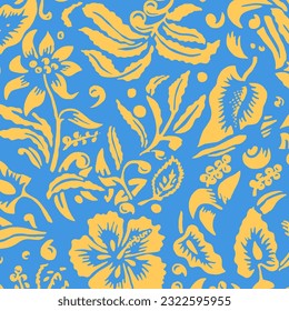 Hawaian and floral beach abstract pattern suitable for textile and printing needs