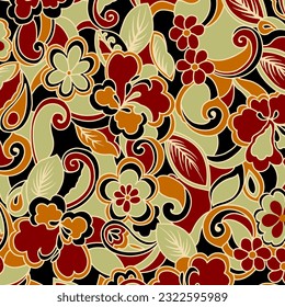 Hawaian and floral beach abstract pattern suitable for textile and printing needs