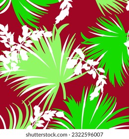 Hawaian and floral beach abstract pattern suitable for textile and printing needs