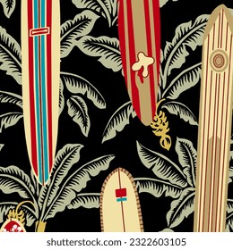 Hawaian and floral beach abstract pattern suitable for textile and printing needs
