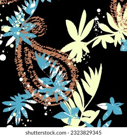 Hawaian and floral beach abstract pattern suitable for textile and printing needs