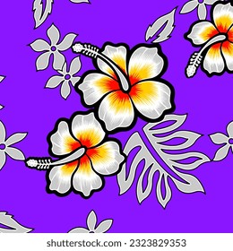Hawaian and floral beach abstract pattern suitable for textile and printing needs