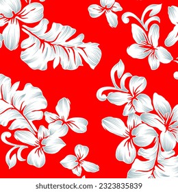 Hawaian and floral beach abstract pattern suitable for textile and printing needs