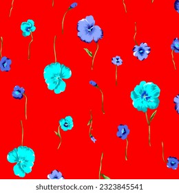 Hawaian and floral beach abstract pattern suitable for textile and printing needs