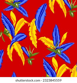 Hawaian and floral beach abstract pattern suitable for textile and printing needs