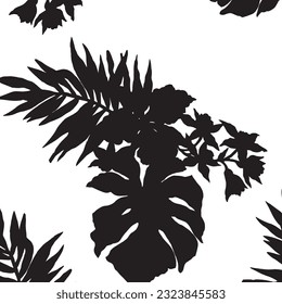 Hawaian and floral beach abstract pattern suitable for textile and printing needs