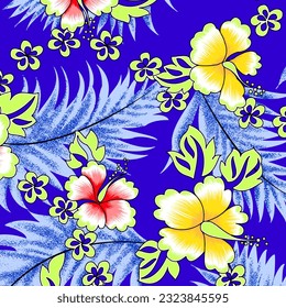 Hawaian and floral beach abstract pattern suitable for textile and printing needs