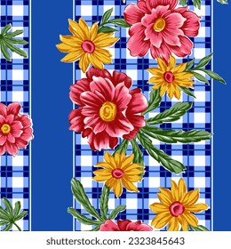 Patrón abstracto hawaiano y floral de playa adecuado para necesidades textiles e imprentas