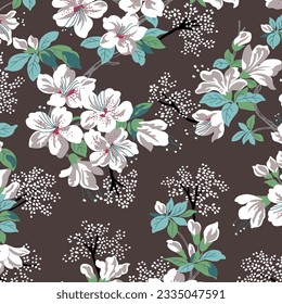 Hawaian and floral beach abstract pattern suitable for textile and printing needs