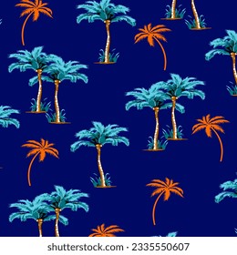 Hawaian and floral beach abstract pattern suitable for textile and printing needs