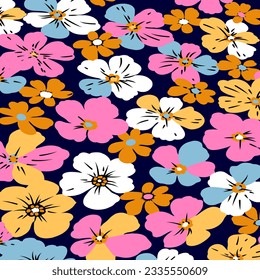 Hawaian and floral beach abstract pattern suitable for textile and printing needs