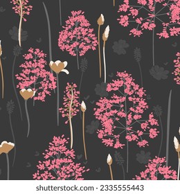 Hawaian and floral beach abstract pattern suitable for textile and printing needs