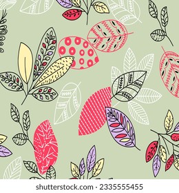 Hawaian and floral beach abstract pattern suitable for textile and printing needs