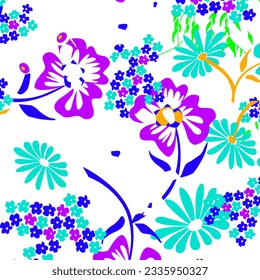 Patrón abstracto hawaiano y floral de playa adecuado para necesidades textiles e imprentas