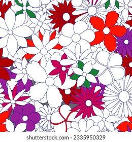 Hawaian and floral beach abstract pattern suitable for textile and printing needs