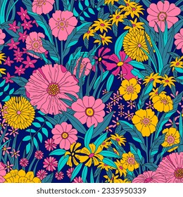 Hawaian and floral beach abstract pattern suitable for textile and printing needs